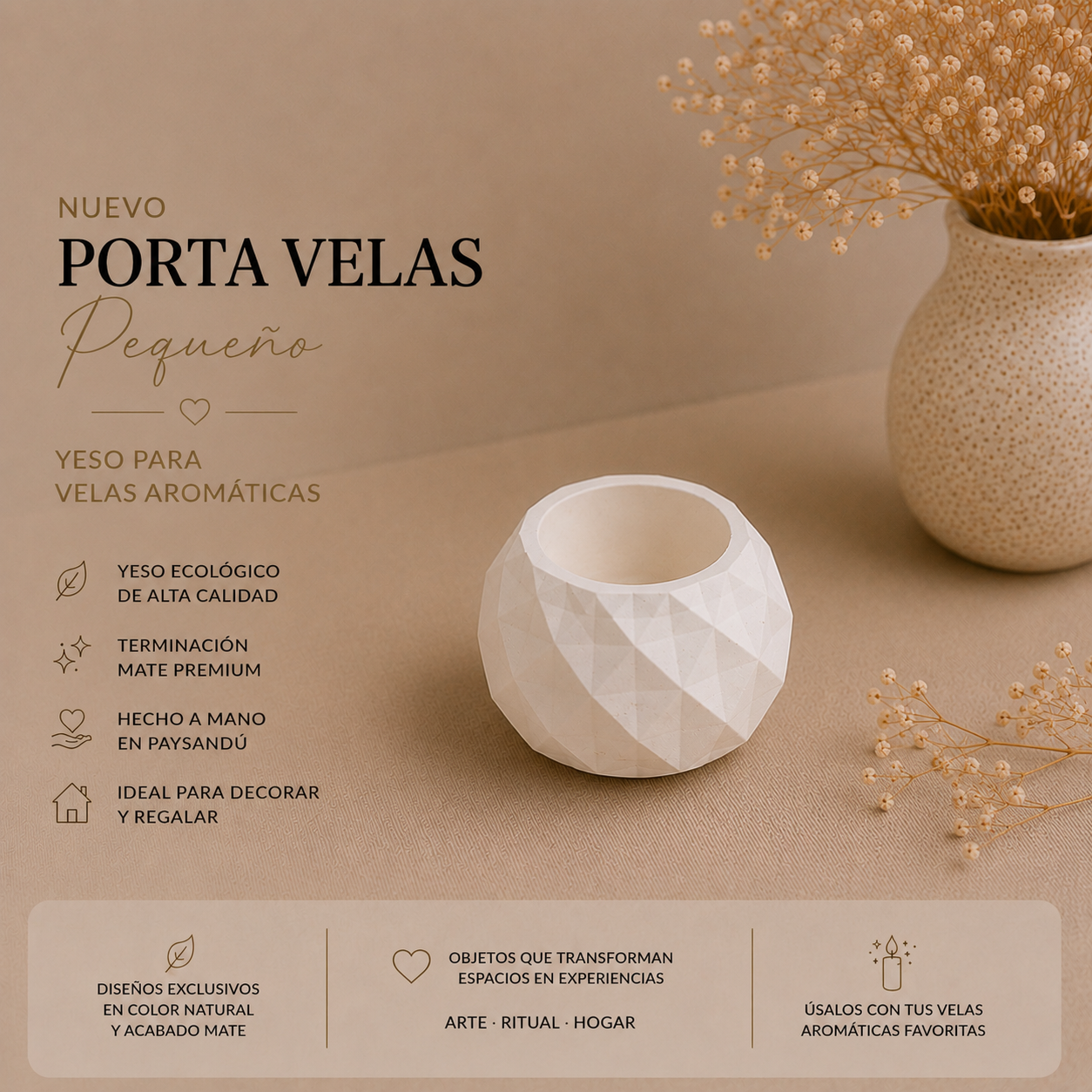 Portavela Geometrico Chico