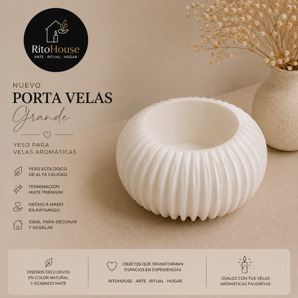 Portavela Minimalista Grande